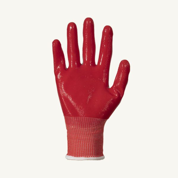 S13NSI Superior Glove® Dexterity® High Abrasion,  Non-Marring Work Glove with clear Silicone Palm Coating